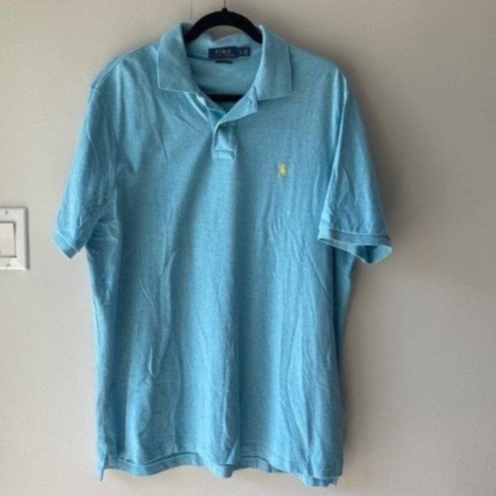 Polo By Ralph Lauren Men Blue Classic Fit Short Sleeve Polo Size XL